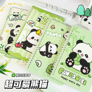 Xiaomeng Cute Panda Circute A5 Notebook для учащихся начальной школы горизонтальная линия толстая портативный блокнот оптом