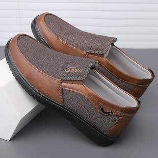 Spring and Autumn old Beijing cloth shoes men's shoes breathable Men's shoes middle-aged and elderly dad shoes soft bottom non-slip casual large size shoes