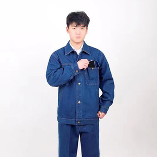 Cowboy overalls suit men's wear-resistant welder coal mine machine repair auto repair factory workshop labor protection clothing factory clothing