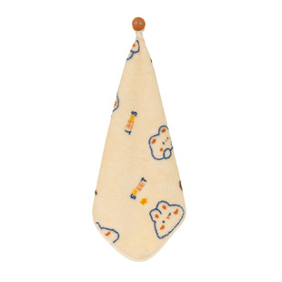 Thickened Coral Fleece Small Towel Household Bath Printed Face Wipe Square Towel Absorbent Quick-drying No-lint Children's Towel