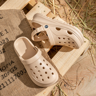 Модные Нескользящие туфли EVA Sandals 2024, новый дезодорант, пляжные тапочки без шнуровки на увеличенной платформе для влюбленных