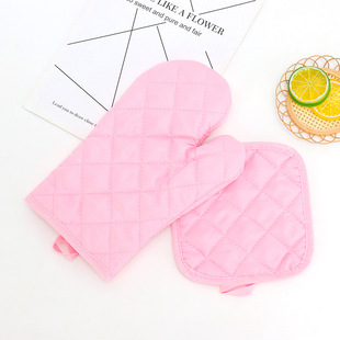 Two-piece Heat Insulation Gloves Microwave Oven Gloves Oven Gloves Baking Gloves Kitchen High Temperature Protective suit