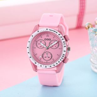 2023 new foreign trade student watch men's and women's casual all-match large dial silicone band Quartz fashion watch
