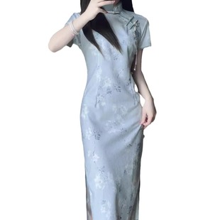 Beauty Cheongsam 2024 новый летний улучшенный молодой молодой девушки темперамент новый китайский повседневный может носить супер прилив