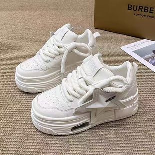 National Fashion Women's Shoes High-top 2025 New Autumn and Winter Increased Thick Bottom Explosive Casual All-match Sports Rose Red Sneakers for Women