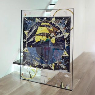 Silk Scarf Decorative Painting, Light Luxury and High-End French Style Living Room Hanging Painting, Entrance Hall Corridor, High-End, Modern and Simple