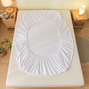 Cross-border Amazon Solid Color Sanding Bed Cover Summer All-inclusive Mattress Protective Cover for Foreign Trade Bed Cover Simmons Dust Cover