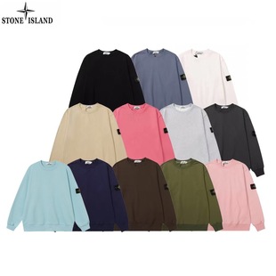 2024 cross-border Europe and the United States ST letter armband early spring terry series simple casual men's and women's crew neck sweater
