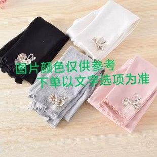 Children's Clothing Spring & Fall Thin Girls' Leggings for Baby Girls Korean Style Cute Bow Little Girls Outer Pants