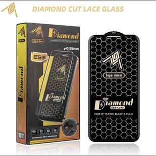 Screen printing large arc dustproof 11 high aluminum anti-static film for Apple 16/iPhone15Promax full screen tempered