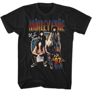 1987 Tour California Los Angeles le Motley Crue heavy metal rock retro punk short sleeve t-shirt