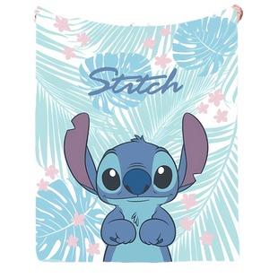 Sti Zai трансграничный TEMU взрыв одеяло мультяшный принт Stitch аниме фланелевое одеяло диван одеяло