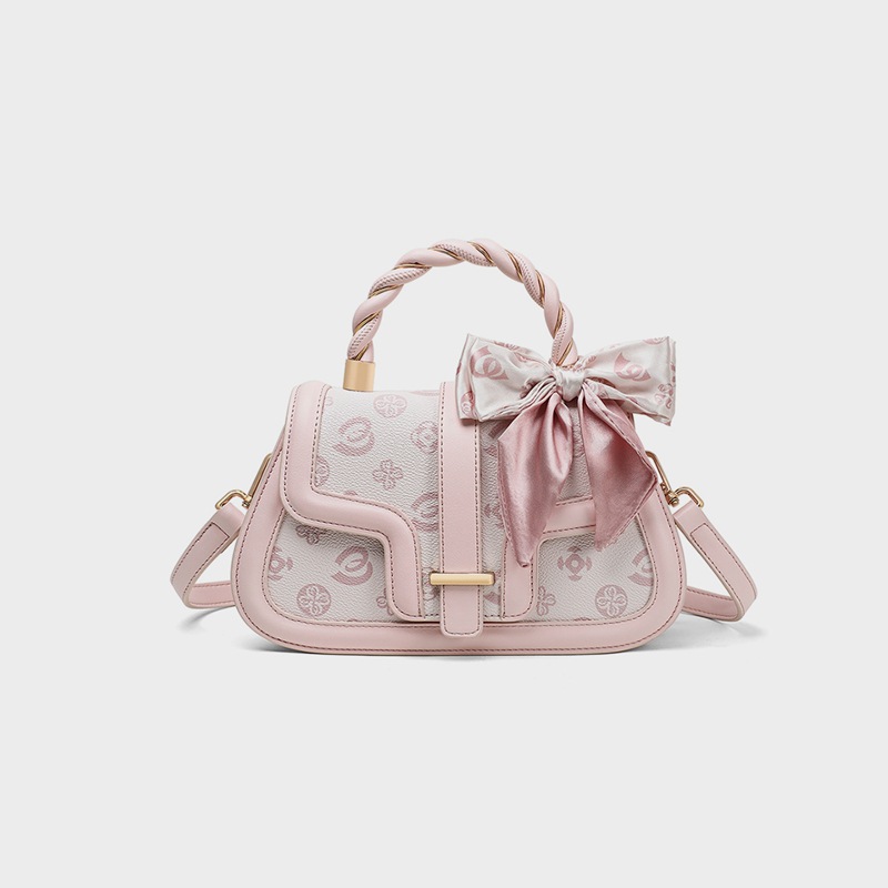 Sweet Print Women's Handbag 2026 Small Crossbody Bag Embossed Handbag High-End Saddle Bag