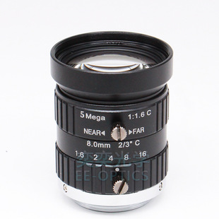 8mmFA Industrial Lens C Interface 5.0million Industrial Camera Lens 2.0/3inch F1.6 Machine Vision Lens