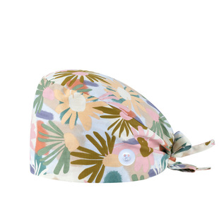 Surgical Cap Pure Cotton Printed Cartoon Nurse Doctor Baotou Lace Thin Oral Dentistry Chemotherapy Work Cap
