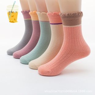 Children's socks spring and autumn new South Korea cartoon car ins tide socks Korean striped cotton socks boys manufacturers