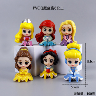 Q version Princess hand-made doll Cinderella Aisha Aisha Anna Alice ice cake ornaments wholesale