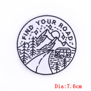 Spot Japanese Mount Fuji embroidery cloth stickers computer embroidery patch DIYT shirt moon gem print stickers