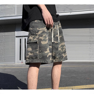 Men's American-Style Summer Camouflage Versatile Casual Shorts, Thin Loose Pants, Trendy Brand Sports Shorts, Five-Point Shorts for Men