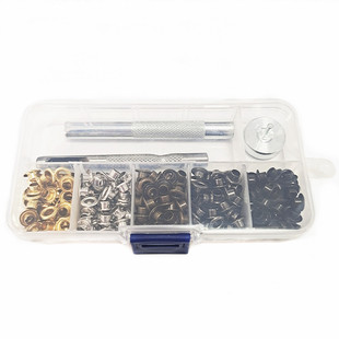 For cross-border boxed iron hole multi-size 4-color belt installation tools clothing bags tarpaulin buckle hardware accessories