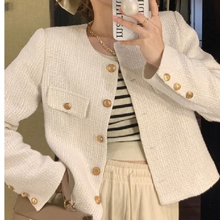 Женское утепленное пальто в стиле Chanel, новинка зимы 2022, короткий высококачественный элегантный универсальный топ во французском стиле