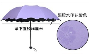 Wholesale Automatic Tri-fold Black Rubber Folding Sunscreen Business Advertising Sunny Umbrella Color Printing Logo Gift Boxes
