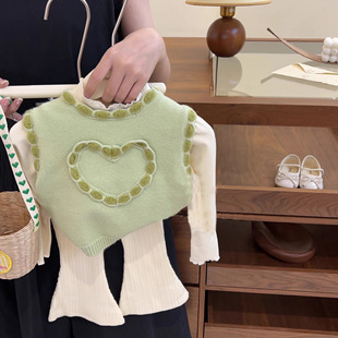 Baby Girl Glutinous Soft Temperament suit Girl Spring and Autumn Dress Western Style Korean Female Baby Knitted Sweater Two-Piece Set