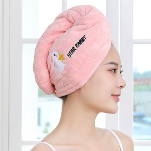 Women's Type A Coral Fleece Water Absorbent Quick-Drying 2025 New Thickened Dry Hair Towel Shower Cap Wrapping