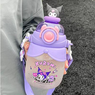 Sanrio Culomi пластиковая чашка для детей новый стакан для девочек с высоким лицом портативный летний чайник подарок на день рождения
