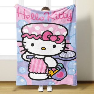 3D новое фланелевое одеяло Sanrio Hello Kitty с рисунком аниме «Hello Kitty», маленькое одеяло для дивана, обеденного перерыва