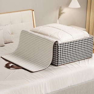 Houndstooth Clothes Storage Bag Household Wardrobe Storage Bag Moving Finishing Bag Non-woven Quilt Bag Cross-border