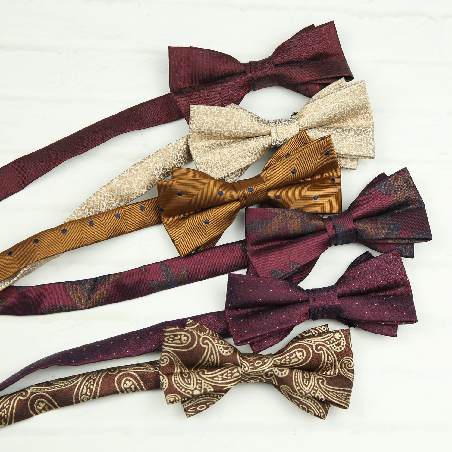 Men's Wedding Bows, Fashionable Retro Patterns, Banquet Host Suit Shop Bows, Photo Studio Collar Accessories