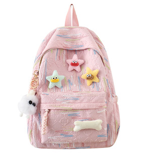 High-value schoolbag for female junior high school students Korean-style Mori large-capacity backpack for Senior high school primary school students fashion lightweight backpack