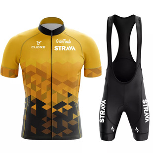 2022 Cross-border Cycling Suit Strava Tour de France Short-sleeved suit Sweat-wicking Event Cycling Suit