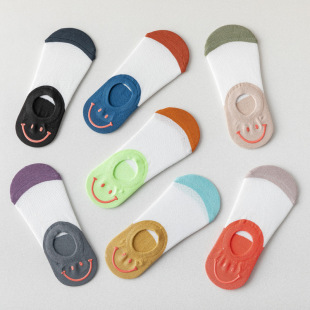 Socks Women's Boat Socks Shallow Mouth Silicone Non-slip with Invisible Summer Thin South Korea Color-matching Simple Girl Socks