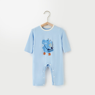 Baby Jumpsuit modal long-sleeved summer clothes boys and girls baby romper romper pajamas air conditioning clothes spring and autumn