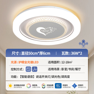 Master bedroom lamp 2025 new LED ceiling lamp modern simple full spectrum eye protection children's room Zhongshan lamp