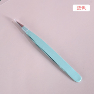 Nail art double-head forceps multifunctional with silicone straight-head forceps nail art tool alloy clip tool nail shop special