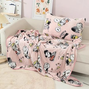 Cartoon Coral Fleece Blanket Thickened Sofa Blanket Office Nap Blanket Single Air-conditioning Blanket Flannel Blanket