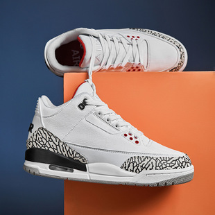 Putian Shoe Factory Оптовая баскетбольная обувь мужская обувь AJ3 White Cement Fujiwара Ho North Klannicks гоночные кроссовки