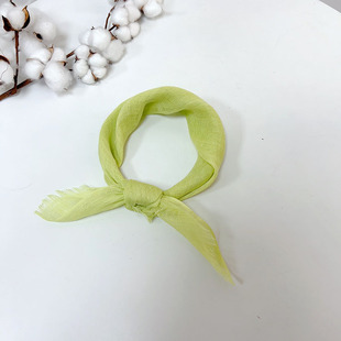 Spring and Summer Vintage Small Plaid Linen Square Scarf Artistic All-match Women's Summer Neck Protection Small Silk Scarf Scarf Accessories New Products