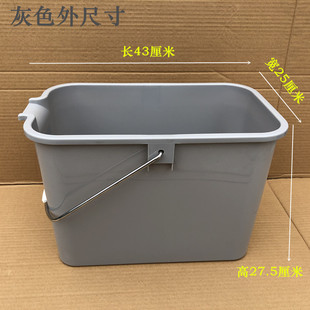 Thickened Rectangular Mop Bucket Washing Sponge Mop Hand Squeezing Water Writhing Cleaning Bucket Household Plastic Mop Bucket