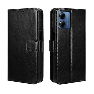 Подходящие чехлы для мобильных телефонов Motorola G14/E14 Moto G84 кобуры раскладушки G64 Crazy Horse с рисунком 04S G54