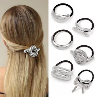 Cross-border suit Hair Accessories Exaggerated High-end Sense Headline Back Hook Headwear European and American Combination Elastic Hair Rope Hair Fork