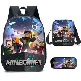 Cross-border selling my world primary and secondary school student schoolbag MINECRAFT game peripheral backpack backpack backpack wholesale