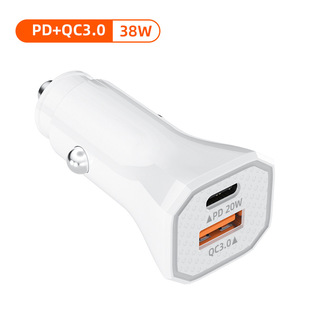 Квадратный PD20W автомобильное зарядное устройство с двумя ртами QC3.0 быстрая зарядка автомобиля Автомобильный телефон полностью совместимый прикуриватель