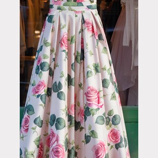 Foreign trade export fairy super fairy forest fashion western style floral half-length skirt 2025 new summer