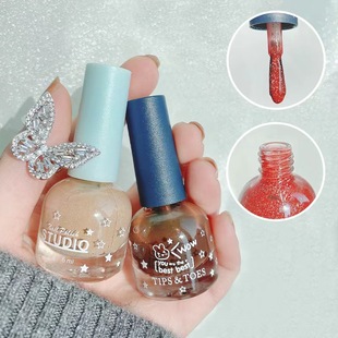 Water-based nail polish bake-free tearable transparent nail Polish Nail Polish nude white bright nail nail polish