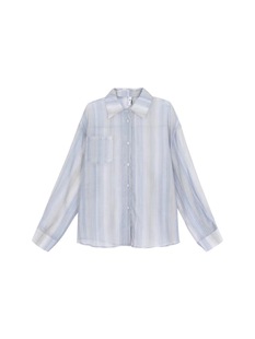 Red Man Hall Sunscreen Shirt Women's Summer 2023 New Coat Blue Loose Slimming Top Niche French Shirt