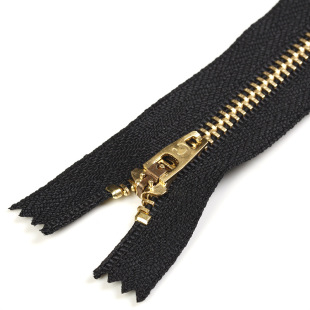 Great Wall Zipper No. 4 Brass Metal Zipper Closed Self-locking Jeans Placket Zipper Spring Head Copper Zipper